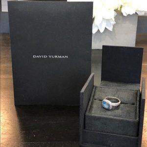 David Yurman Blue Topaz Ring Sz 5